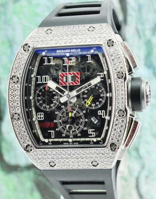 (image for) Like New Richard Mille 18K White Gold Factory Diamond / RM011